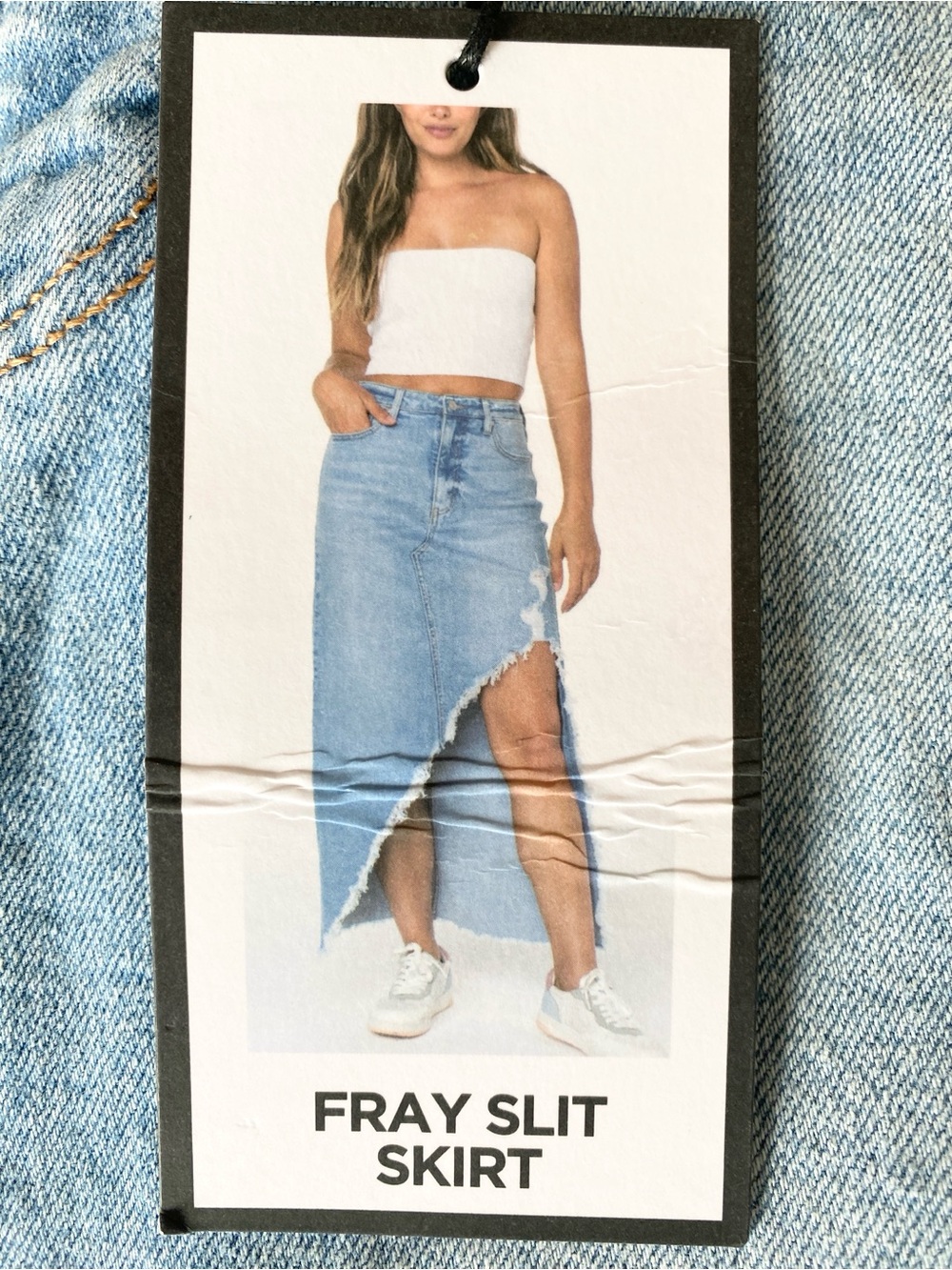 BCBGeneration fray slit denim skirt size 30